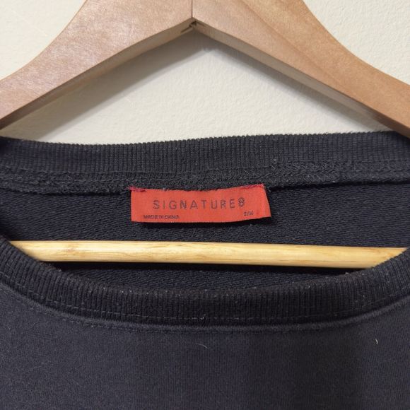 SIGNATURE 8 Womens S/M University of Notre Dame Cropped Sweatshirt Ruffle Sleeve - Picture 3 of 15